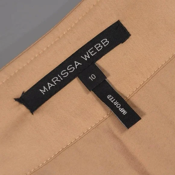 MARISSA WEBB Dixon Paper Bag‎ Sateen Romper Latte Size 10 Cotton